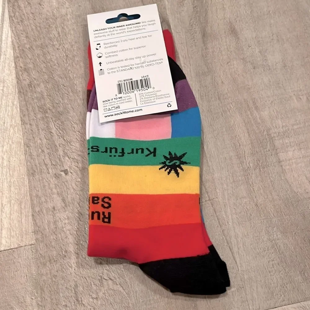 NWT Sock it to Me Streets of Pride Unisex Crew Socks (M/L)